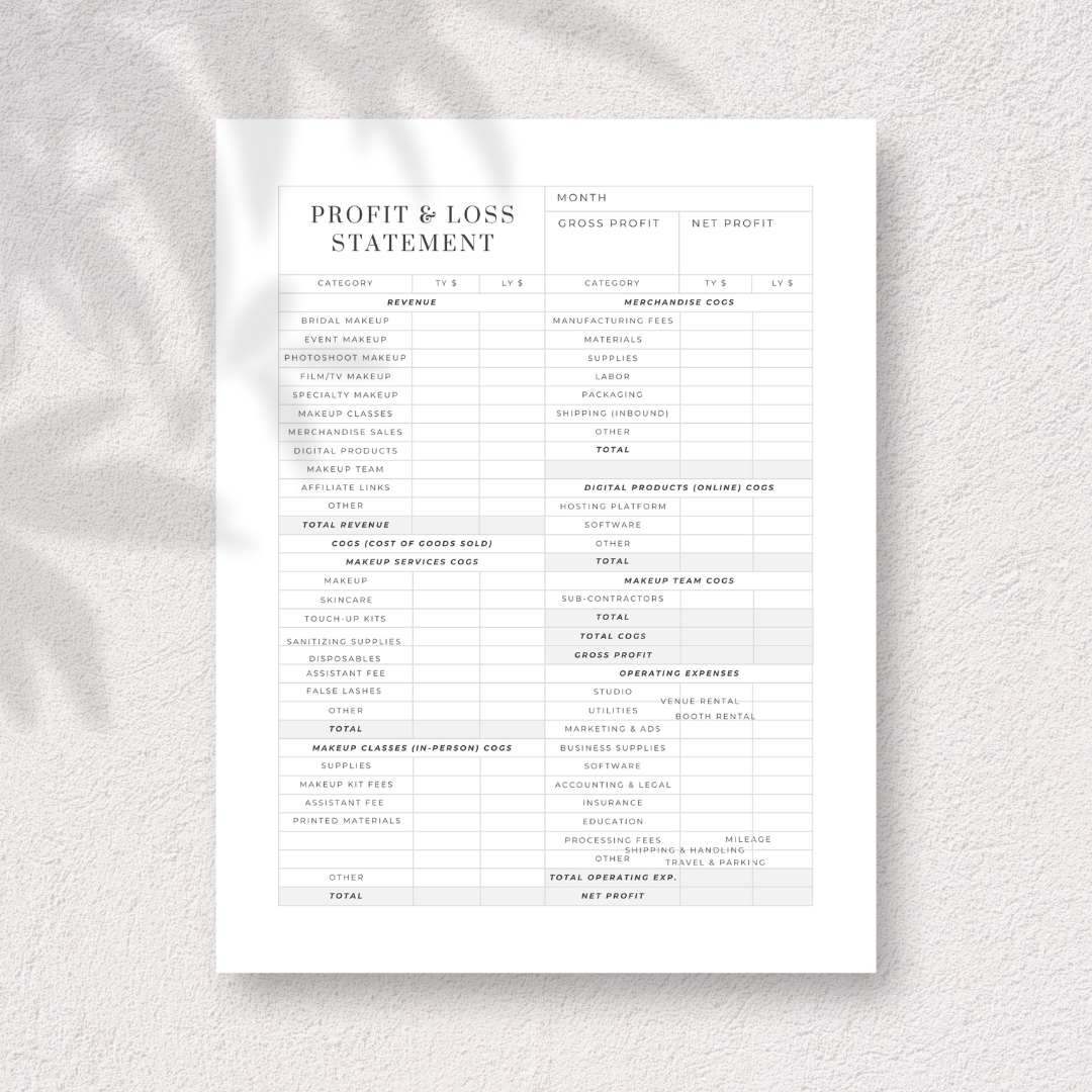 The Makeup Artist Planner | Digital