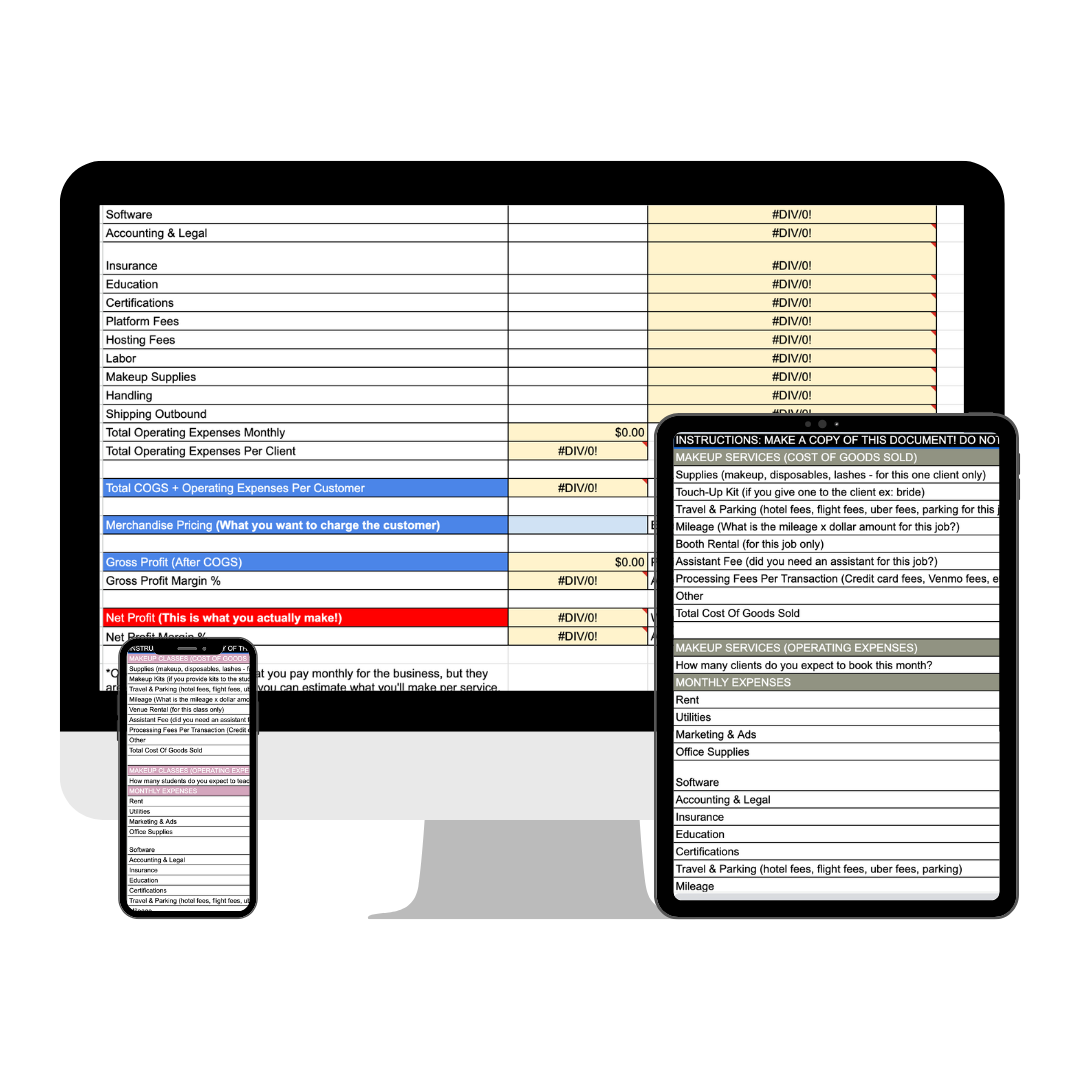 The Profitable Pricing Spreadsheet™