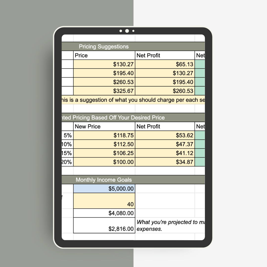 The Profitable Pricing Spreadsheet™