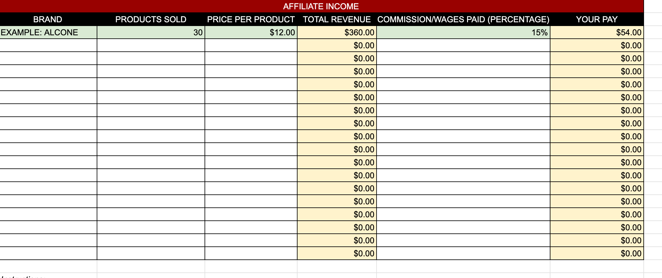 The Profitable Pricing Spreadsheet™