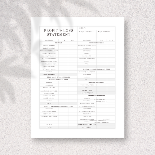 The Makeup Artist Business Planner | Digital