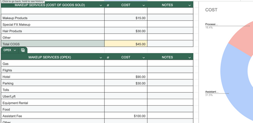 The Film & TV MUA Spreadsheet