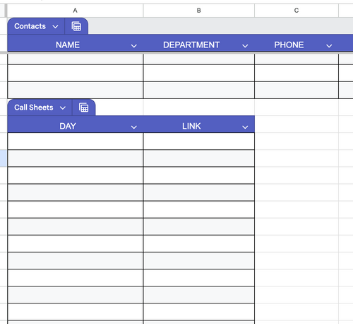 The Film & TV MUA Spreadsheet